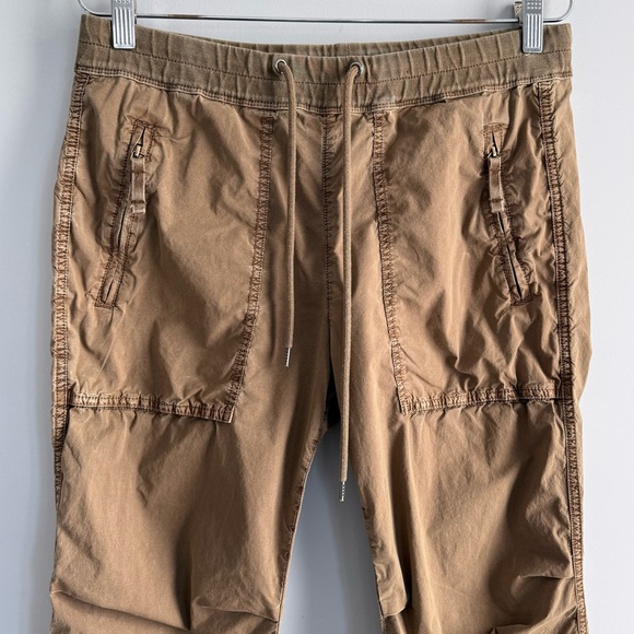 JAMES PERSE.ZIP POCKET UTILITY CARGO PANT JOGGER TAN SIZE 2 M WSPS1954 Military - Picture 5 of 14